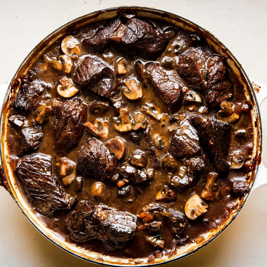Wine Braised Beef with Mushrooms – Rankin Beef