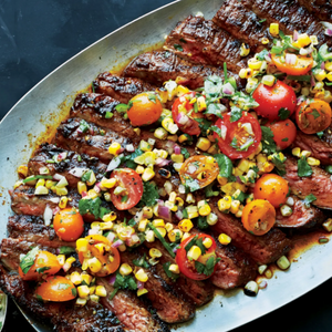 Flank Steak with Grilled Corn Salsa