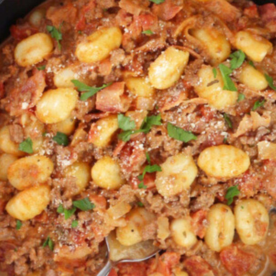 Skillet Beef Gnocchi