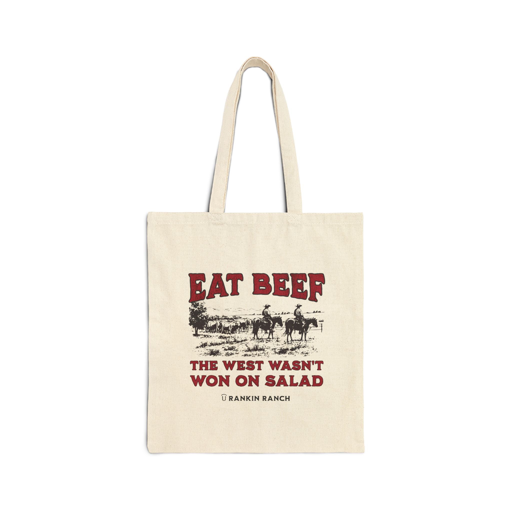 Eat Beef Canvas Tote Bag