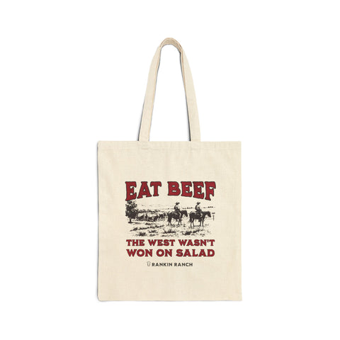 Eat Beef Canvas Tote Bag