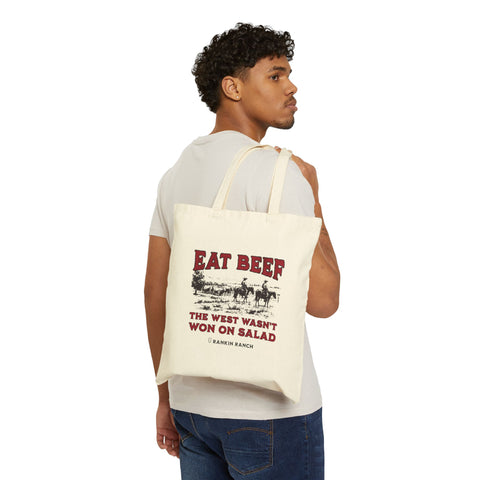 Eat Beef Canvas Tote Bag